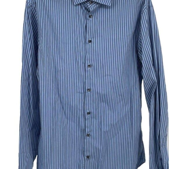 Armani Collezioni Italian Mens Sz 41 (16) L Long Sleeve Button Up Dress Shirt - Picture 1 of 4